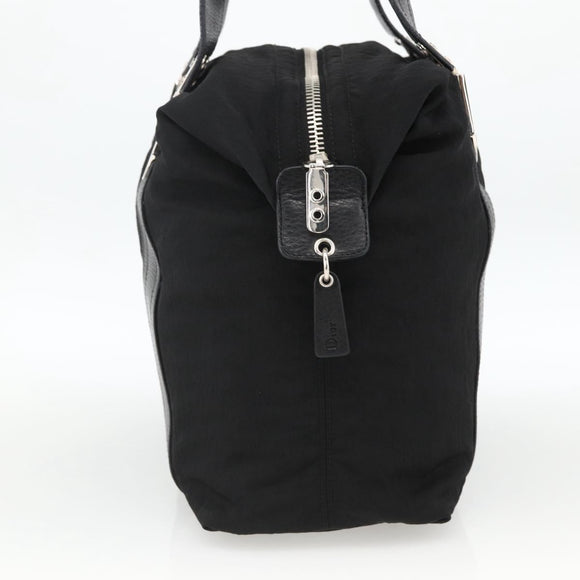 Christian Dior Tote Bag Nylon Black Silver Auth BSZ026V