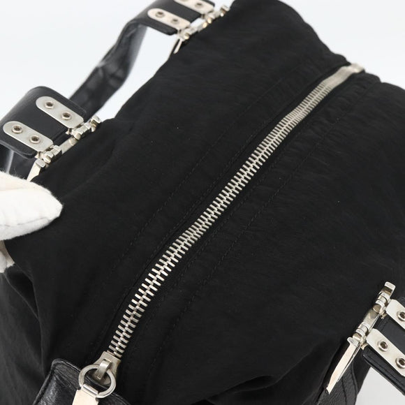 Christian Dior Tote Bag Nylon Black Silver Auth BSZ026V