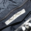 Miu Miu Shoulder Bag Canvas Black Silver Auth BSZ027-17