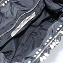Miu Miu Shoulder Bag Canvas Black Silver Auth BSZ027-11