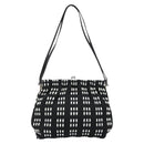 Miu Miu Shoulder Bag Canvas Black Silver Auth BSZ027-13