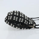 Miu Miu Shoulder Bag Canvas Black Silver Auth BSZ027-3