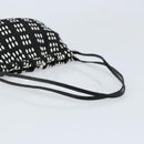 Miu Miu Shoulder Bag Canvas Black Silver Auth BSZ027-7