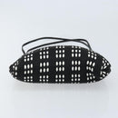 Miu Miu Shoulder Bag Canvas Black Silver Auth BSZ027-5
