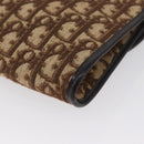 Christian Dior Trotter Canvas Shoulder Bag Brown Gold Auth BSZ029-16