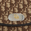 Christian Dior Trotter Canvas Shoulder Bag Brown Gold Auth BSZ029-17