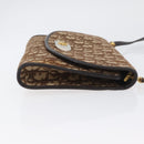 Christian Dior Trotter Canvas Shoulder Bag Brown Gold Auth BSZ029-3