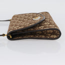 Christian Dior Trotter Canvas Shoulder Bag Brown Gold Auth BSZ029-4