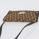 Christian Dior Trotter Canvas Shoulder Bag Brown Gold Auth BSZ029-6