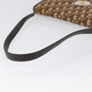Christian Dior Trotter Canvas Shoulder Bag Brown Gold Auth BSZ029-7