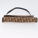 Christian Dior Trotter Canvas Shoulder Bag Brown Gold Auth BSZ029-5