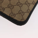 GUCCI GG Canvas Shoulder Bag Beige Silver 019 0349 Auth BSZ031A-11