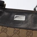 GUCCI GG Canvas Shoulder Bag Beige Silver 019 0349 Auth BSZ031A-15