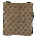 GUCCI GG Canvas Shoulder Bag Beige Silver 019 0349 Auth BSZ031A-3