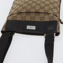 GUCCI GG Canvas Shoulder Bag Beige Silver 019 0349 Auth BSZ031A-6