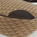 Christian Dior Trotter Canvas Schoudertas Beige Zilver Auth BSZ033SAV-9