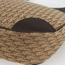 Christian Dior Trotter Canvas Schoudertas Beige Zilver Auth BSZ033SAV-15