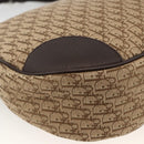 Christian Dior Trotter Canvas Schoudertas Beige Zilver Auth BSZ033SAV-16
