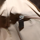 Christian Dior Trotter Canvas Schoudertas Beige Zilver Auth BSZ033SAV-21