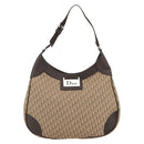 Christian Dior Trotter Canvas Schoudertas Beige Zilver Auth BSZ033SAV-13