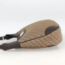 Christian Dior Trotter Canvas Schoudertas Beige Zilver Auth BSZ033SAV-3