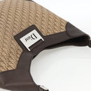 Christian Dior Trotter Canvas Schoudertas Beige Zilver Auth BSZ033SAV-6