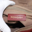 SAINT LAURENT Muse Toe Hand Bag Leather Red Gold Auth BSZ046-16