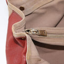 SAINT LAURENT Muse Toe Hand Bag Leather Red Gold Auth BSZ046-24