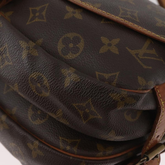 LOUIS VUITTON Monogram Saumur 30 Shoulder Bag M42256 LV Auth BSZ049