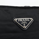 PRADA Shoulder Bag Nylon Black Silver Auth BSZ052-17