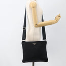 PRADA Shoulder Bag Nylon Black Silver Auth BSZ052-21