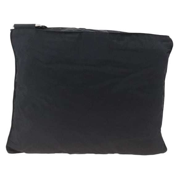 PRADA Shoulder Bag Nylon Black Silver Auth BSZ052