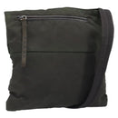 PRADA Shoulder Bag Nylon Khaki Silver Auth BSZ053-1