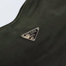 PRADA Shoulder Bag Nylon Khaki Silver Auth BSZ053-17