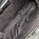 PRADA Shoulder Bag Nylon Khaki Silver Auth BSZ053-10