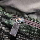 PRADA Shoulder Bag Nylon Khaki Silver Auth BSZ053-21