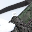 PRADA Shoulder Bag Nylon Khaki Silver Auth BSZ053-12