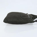 PRADA Shoulder Bag Nylon Khaki Silver Auth BSZ053-3