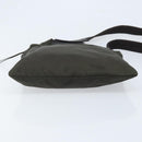 PRADA Shoulder Bag Nylon Khaki Silver Auth BSZ053-5