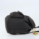 Christian Dior Lady Dior Backpack Nylon Brown Gold Auth BSZ057-3
