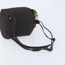 Christian Dior Lady Dior Backpack Nylon Brown Gold Auth BSZ057-7