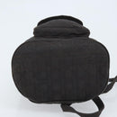 Christian Dior Lady Dior Backpack Nylon Brown Gold Auth BSZ057-5