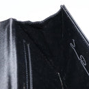 SAINT LAURENT Clutch Bag Satin Black Gold Auth BSZ059-15