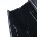 SAINT LAURENT Clutch Bag Satin Black Gold Auth BSZ059-16