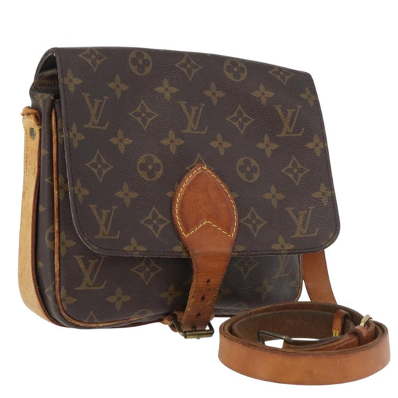 LOUIS VUITTON Monogram Cartouchiere MM Shoulder Bag M51253 LV Auth BSZ063