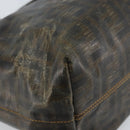 FENDI Zucca Canvas Tote Bag Coated Canvas Brown Black Auth BSZ076-14