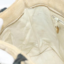 CHANEL Standard Tote Bag Canvas Beige Gold CC Auth BSZ077-21