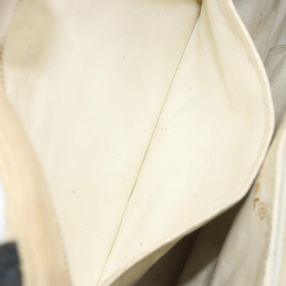 CHANEL Standard Tote Bag Canvas Beige Gold CC Auth BSZ077