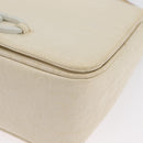 Salvatore Ferragamo Gancini Shoulder Bag Embossed leather White Gold Auth BSZ079-11