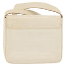 Salvatore Ferragamo Gancini Shoulder Bag Embossed leather White Gold Auth BSZ079-3